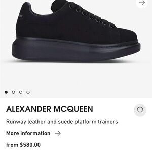 ALEXANDER MCQUEEN Runway leather and suede platform trainers/ shoes